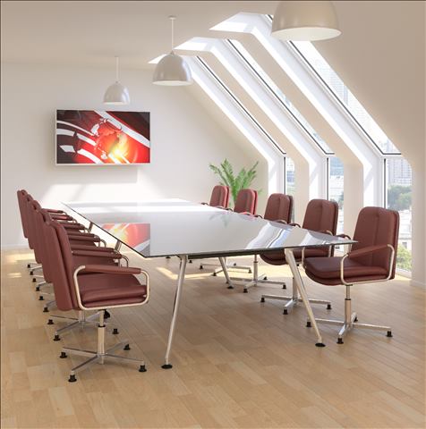 2 Glass Boardroom Table