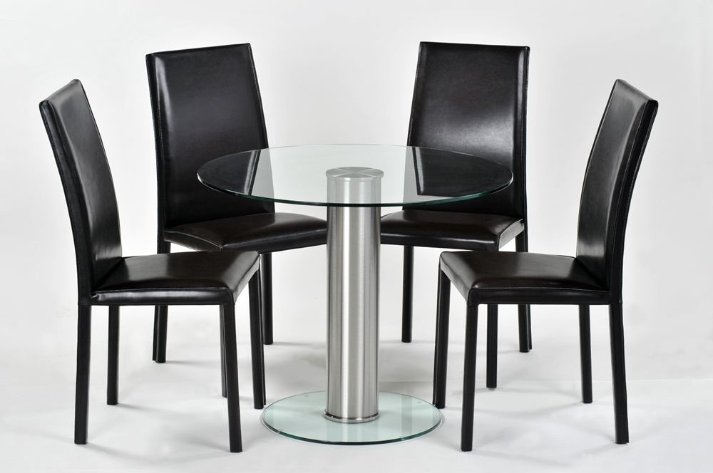 Platform Round Glass Dining Table Margolis Furniture