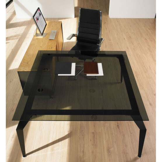 Actium Executive Glass Desk - Image 9