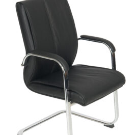 Stylish Black Leather Office Chair