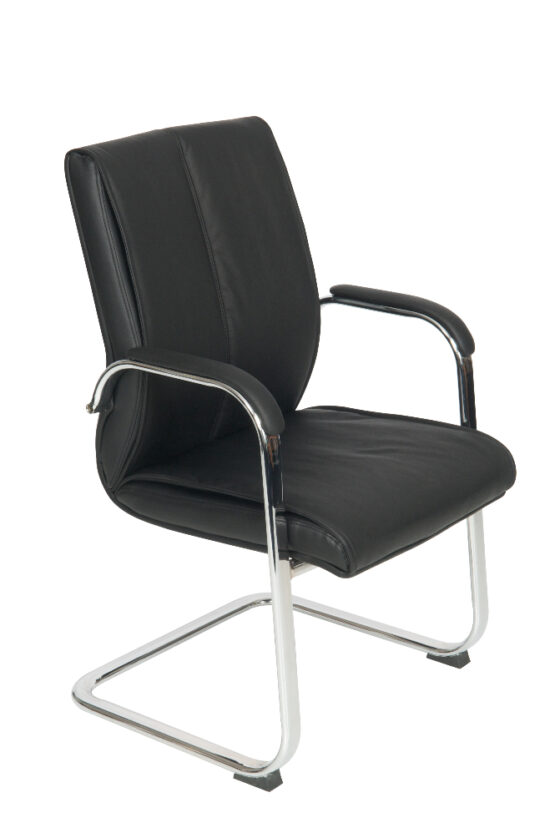 Stylish Black Leather Office Chair