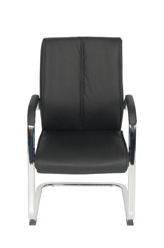 Stylish Black Leather Office Chair - Image 2
