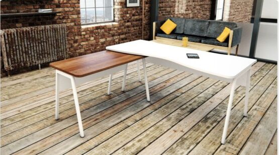 Double Wave Office Desk - Image 2