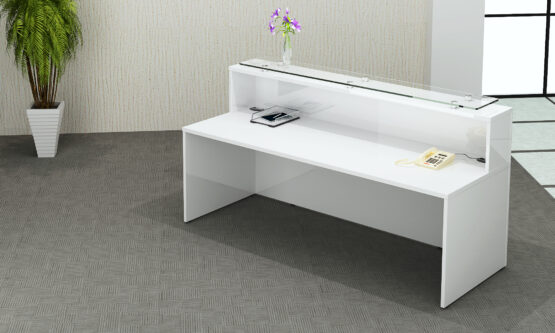 White Gloss Reception Counter
