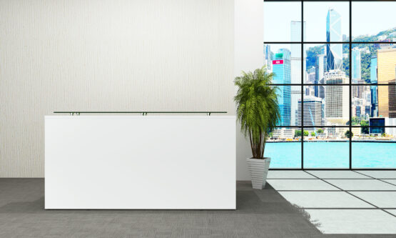 White Gloss Reception Counter - Image 3