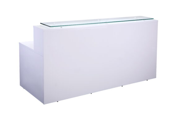 White Gloss Reception Counter - Image 6