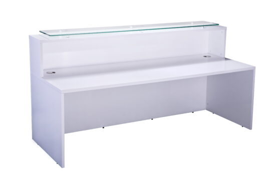 White Gloss Reception Counter - Image 8