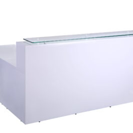 White Gloss Reception Counter Return Unit