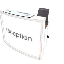 Light Compact Reception Desk