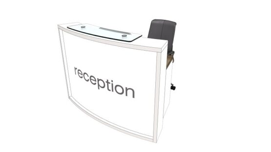 Light Compact Reception Desk