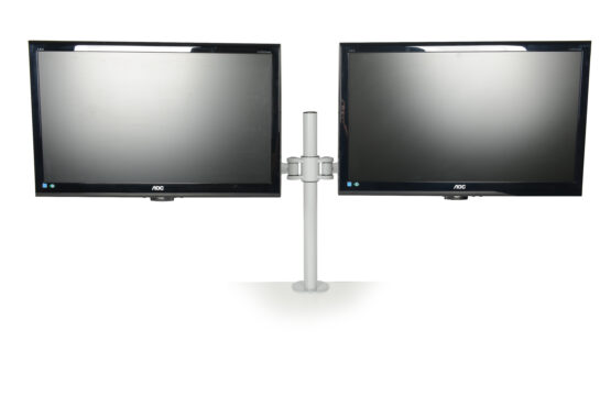 Kardo Pole Mounted Monitor Arms for twin screens