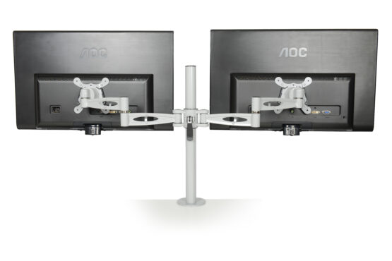 Kardo Pole Mounted Monitor Arms for twin screens