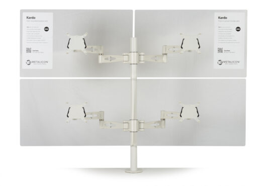 Kardo Pole Mounted Monitor Arms for quad screens