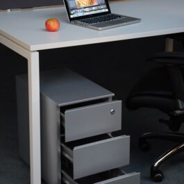 Steel Narrow Low Mobile Pedestal 3 Personal drawers