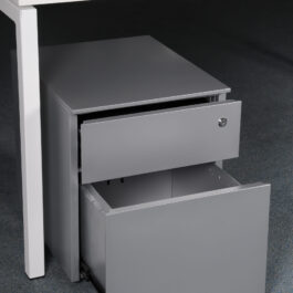 Steel Low Mobile Pedestal 1 Personal drawer 1 File drawer
