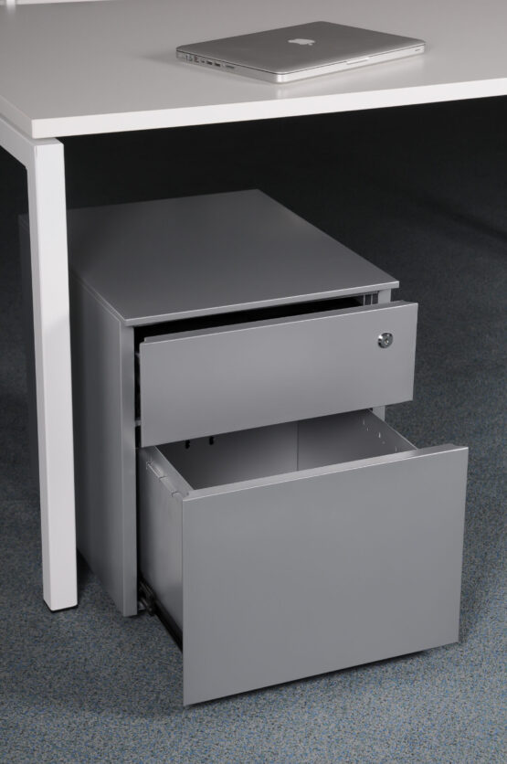 Steel Low Mobile Pedestal 1 Personal drawer 1 File drawer