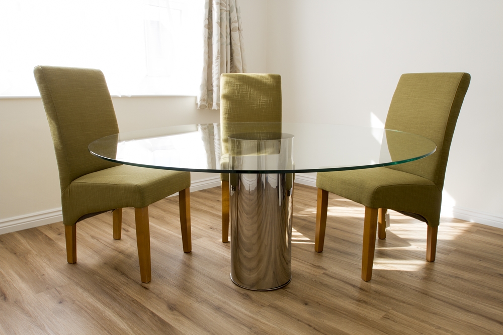 Cylinder Large Round Mirror Dining Table