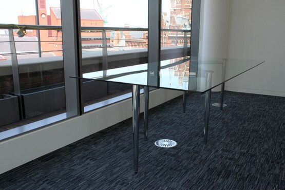 Zig Zag Glass Meeting Table