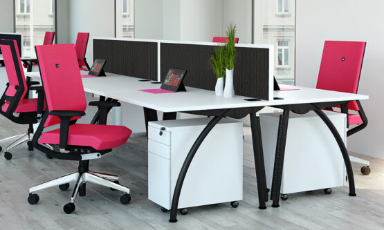 Callisto White Office Desk