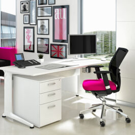 Kassini White Office Desk