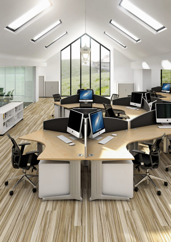 Kassini White Office Desk - Image 2