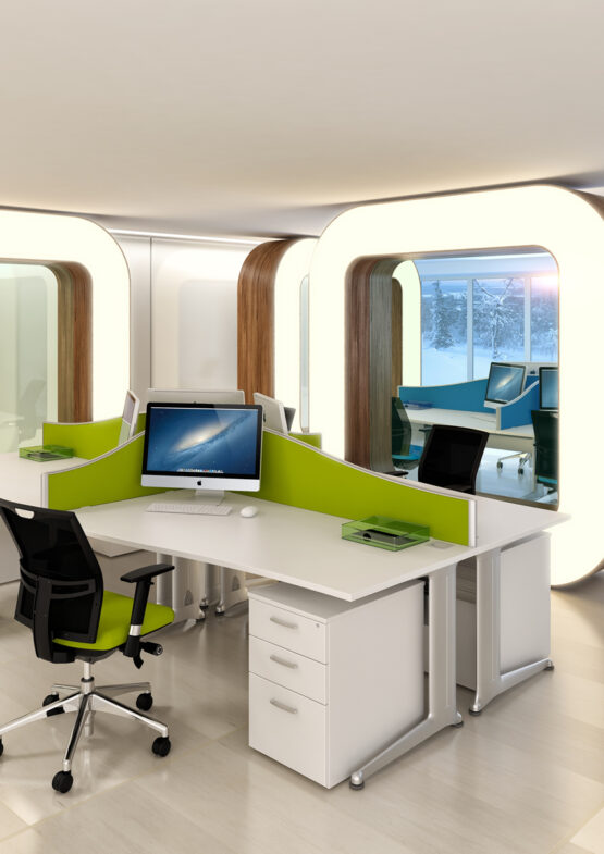 Kassini White Office Desk - Image 13