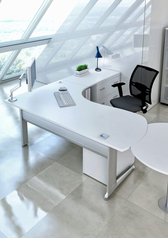 Kassini White Office Desk - Image 7
