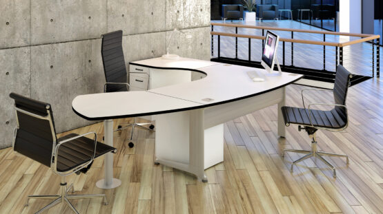 Kassini White Office Desk - Image 5