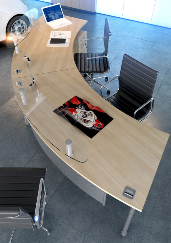 Callisto White Office Desk - Image 4