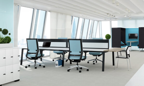 Linnea White Office Bench Desk