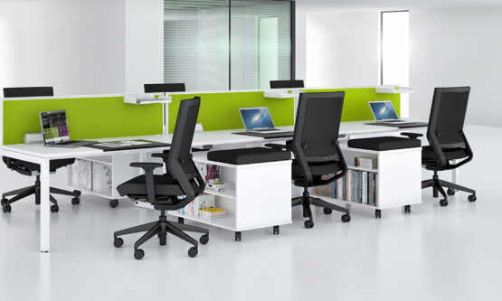 Matrix White Office Bench Desk