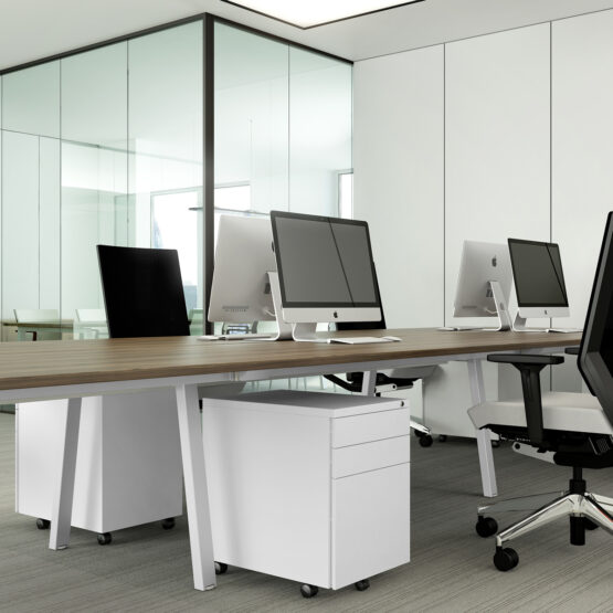 Linnea White Office Bench Desk - Image 17