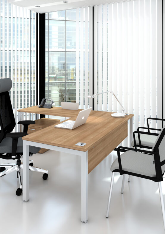 Matrix White Office Bench Desk - Image 11