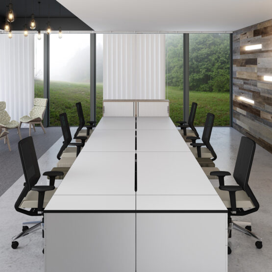 Linnea White Office Bench Desk - Image 19