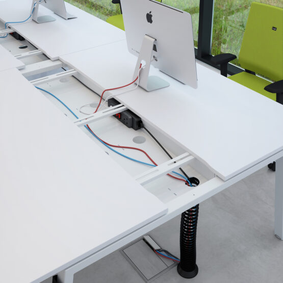 Linnea White Office Bench Desk - Image 24