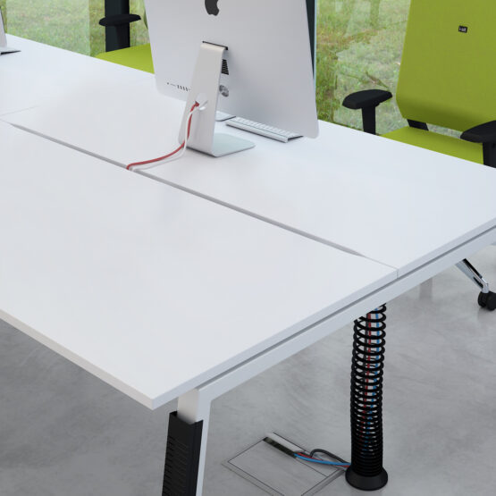 Linnea White Office Bench Desk - Image 5