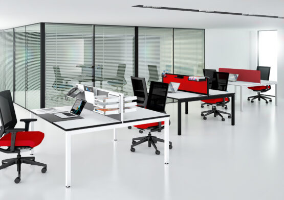 Matrix White Office Bench Desk - Image 8