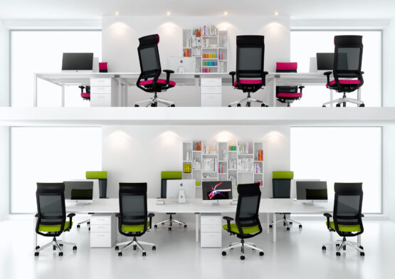 Matrix White Office Bench Desk - Image 9