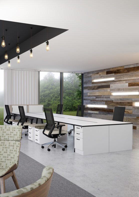 Linnea White Office Bench Desk - Image 29