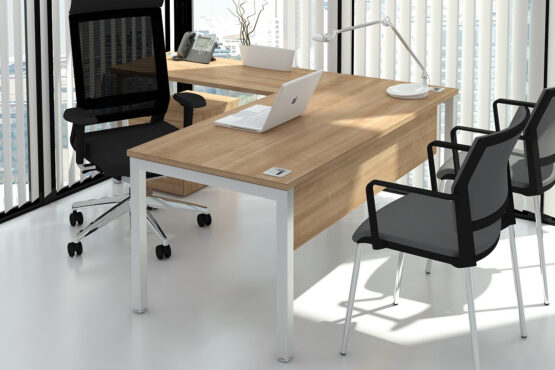 Matrix White Office Bench Desk - Image 5