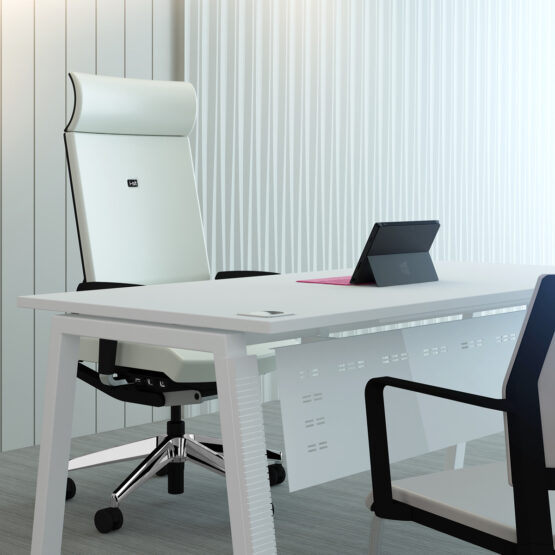 Linnea White Office Bench Desk - Image 30