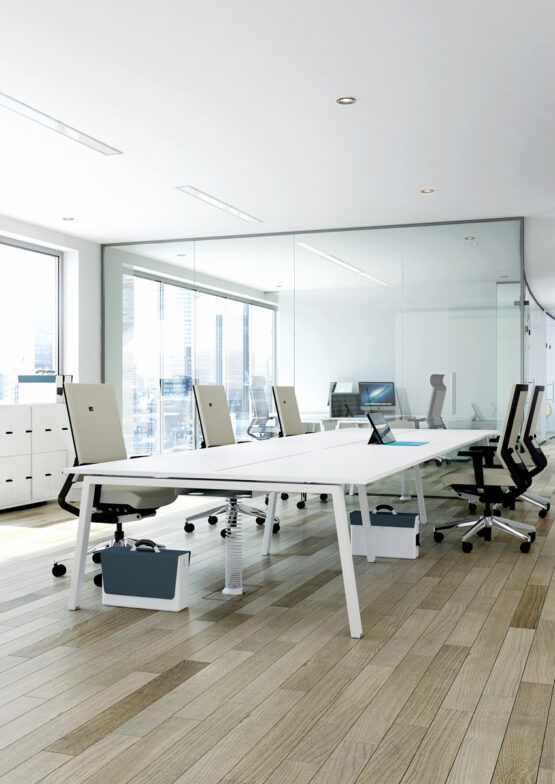 Linnea White Office Bench Desk - Image 33