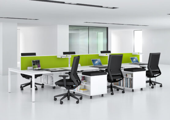 Matrix White Office Bench Desk - Image 14