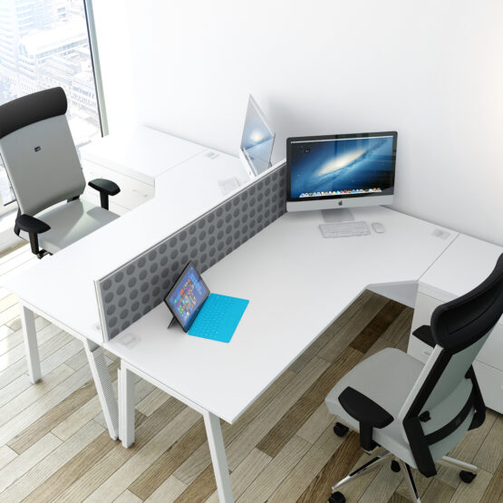 Linnea White Office Bench Desk - Image 35