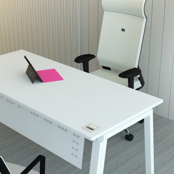 Linnea White Office Bench Desk - Image 41