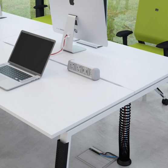Linnea White Office Bench Desk - Image 42
