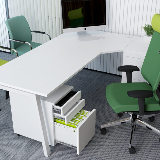 Linnea White Office Bench Desk - Image 43