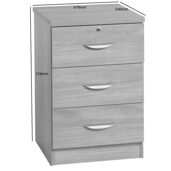 Three Drawer CD/DVD Storage Drawer Unit - Image 2