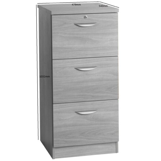 Three Drawer Office Filing Cabinet - Image 2