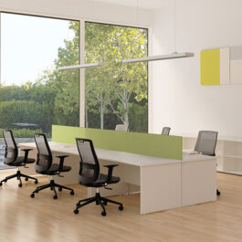 Panel White Bench Desk